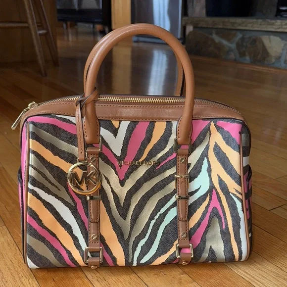 Michael Kors Pink and Orange with Gold Accents - Picture 1 of 8